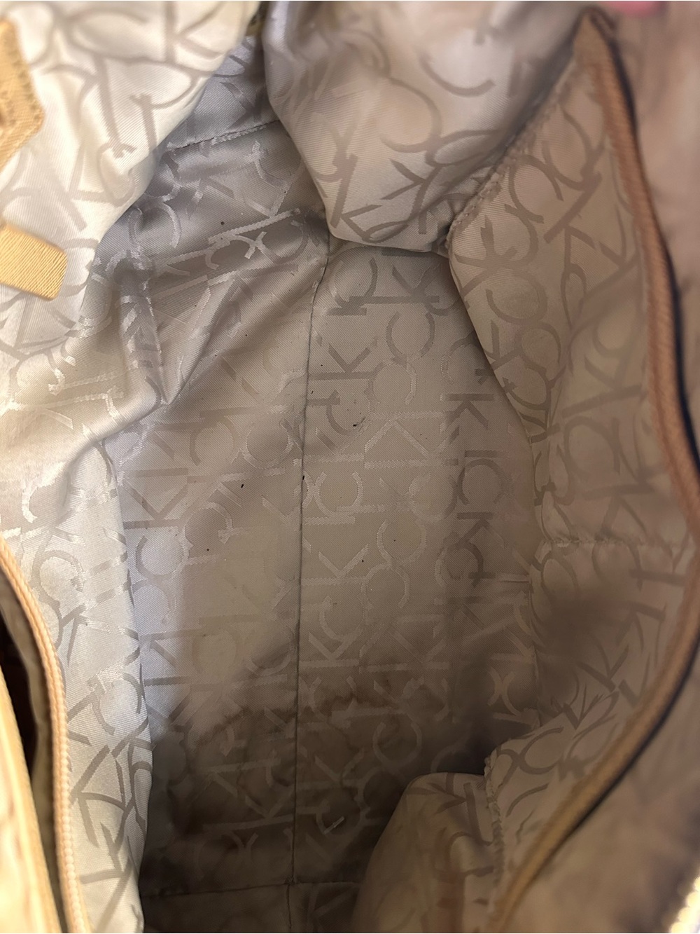 Calvin Klein Brown Monogram Saddle Bag - Picture 4 of 6